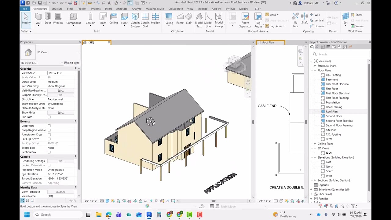 Roof Part 2- Establishing Simplicity & Making Gable Ends