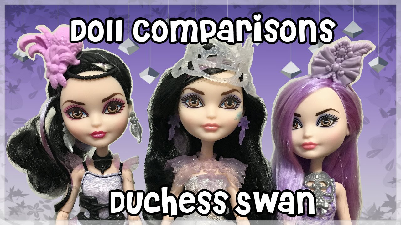 EVER AFTER HIGH BIRTHDAY BALL DUCHESS SWAN REVIEW & DOLL COMPARISON WITH FAIREST ON ICE & SIGNATURE