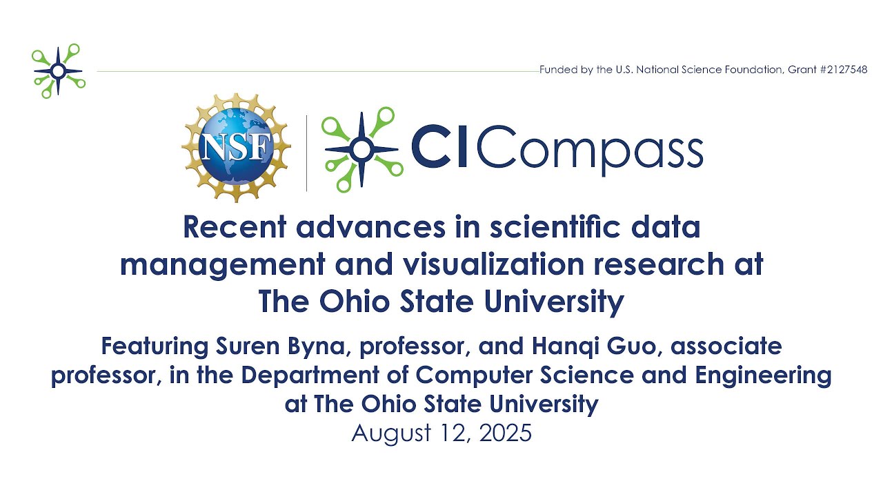 Webinar: Recent advances in scientific data management and visualization research at OSU