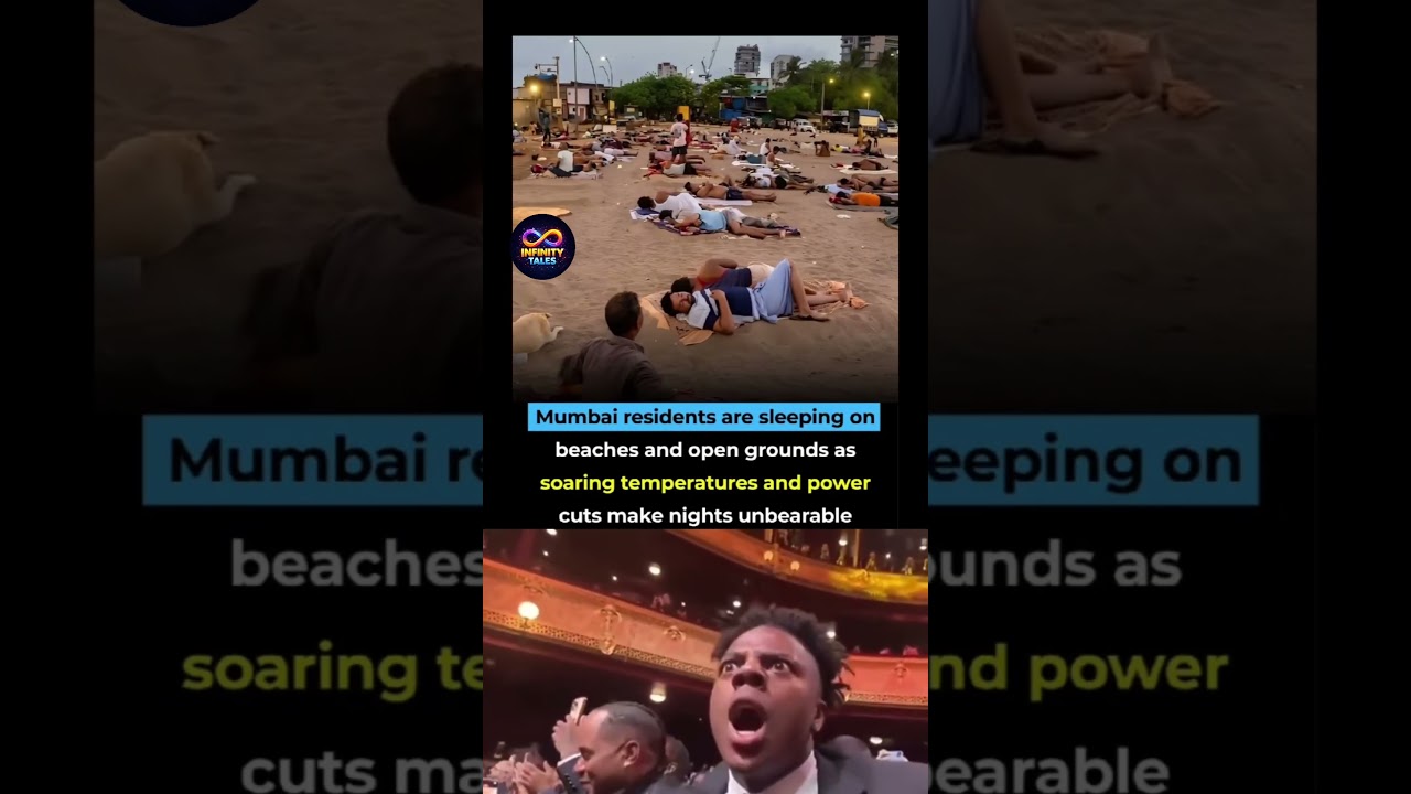 Reality of Mumbai Living 💔 Power Cuts & Extreme Heat Force Hundreds to Sleep on Versova Beach