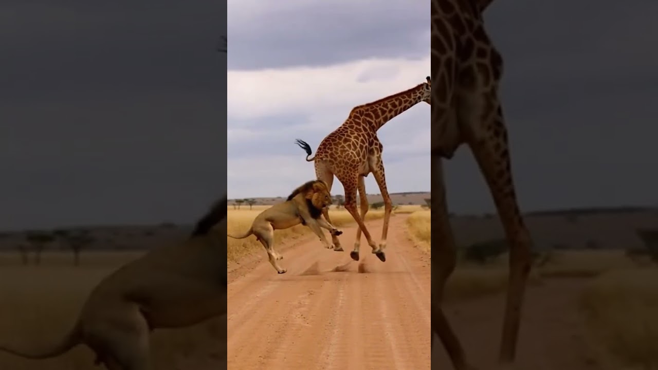 🦁🦒This Giraffe’s Knee Kick Ended the Fight#2 Unbelievable Power #2 