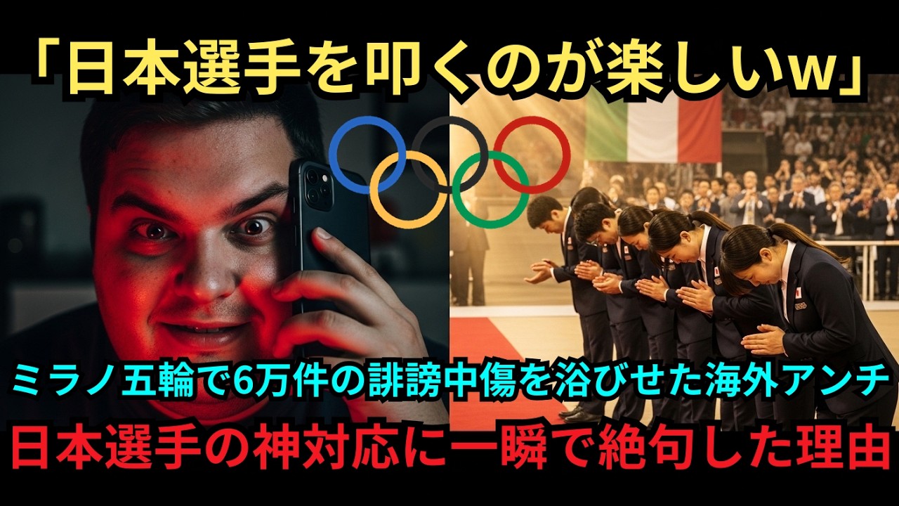 【海外の反応】「日本選手を叩くのが楽しい!」ミラノ五輪でSNSの誹謗中傷6万件を受けた日本選手たちが、イタリアで世界中から逆に絶賛された理由とは？