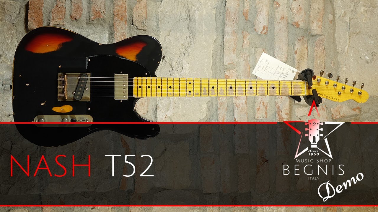 NASH T-52 Telecaster Maple Black Over 3T Sunburst + Victory V40 & CornerStone Antique Overdrive