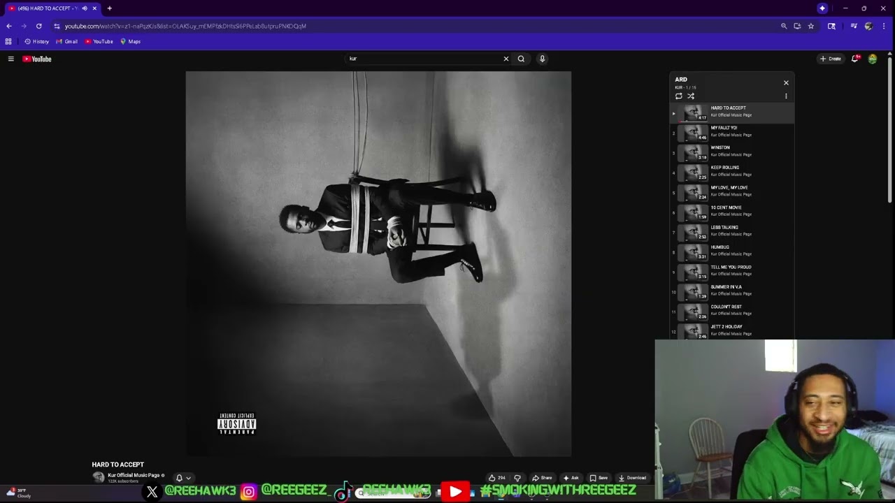 HOOD MOTIVATION !!! Reegeez Listen's to Kur -Ard (Full Album Review)