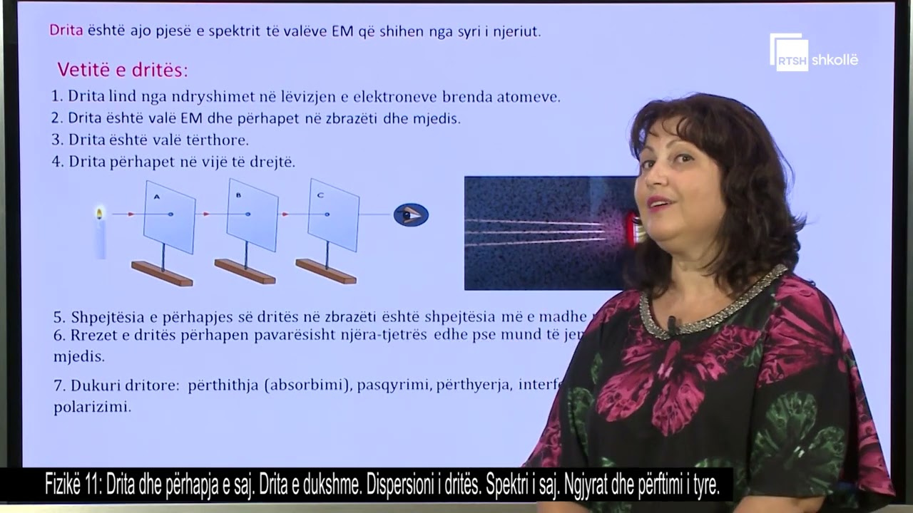 Drita dhe përhapja e saj. Drita e dukshme. Dispersioni i dritës | Fizikë 11