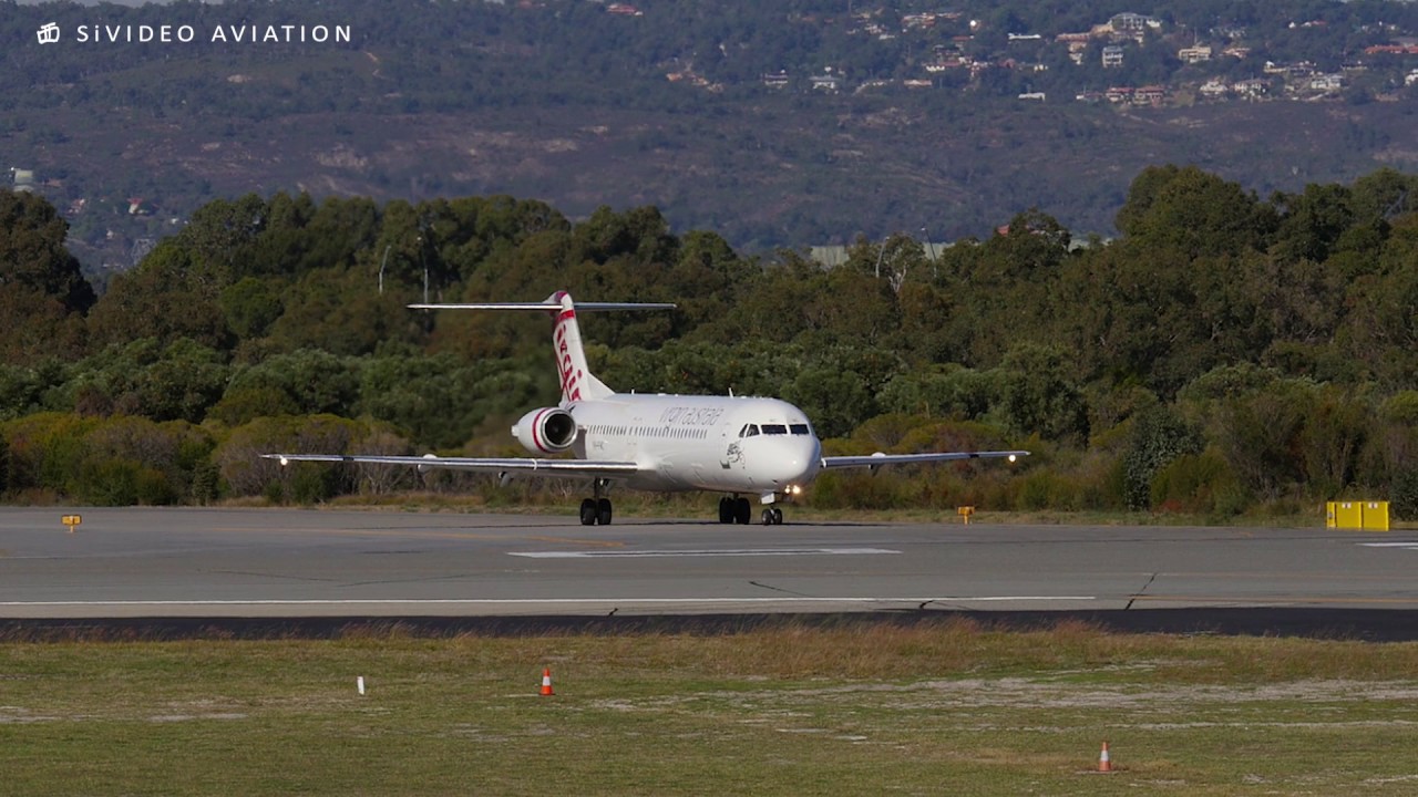 Virgin Australia Regional Airlines (VH-FNC) departing RW03 at Perth Airport.