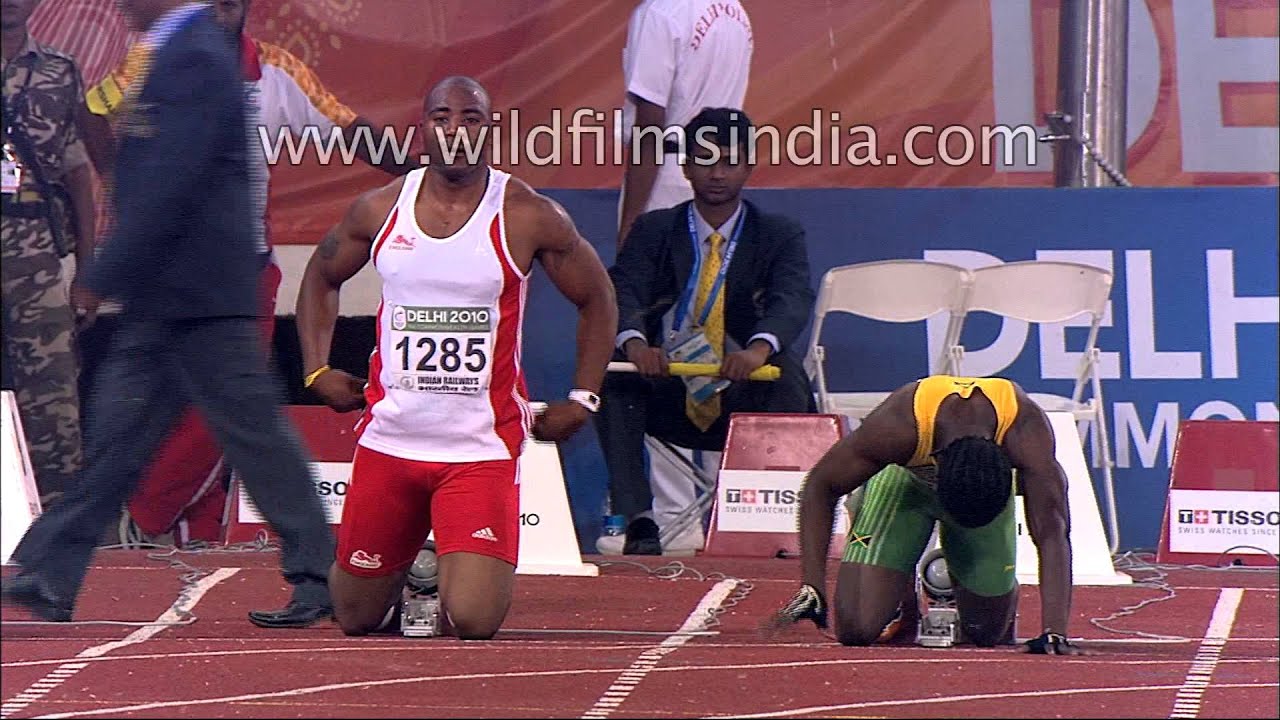Men's 100m Race : Commonwealth Games