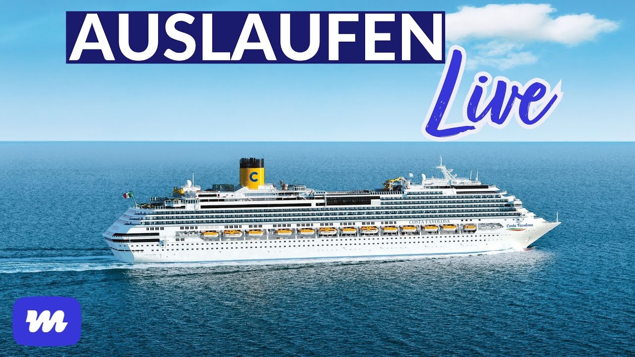 Auslaufen Live in Ijmuiden mit der Costa Favolosa
