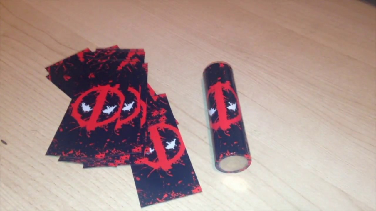 Deadpool logo 18650 battery wraps