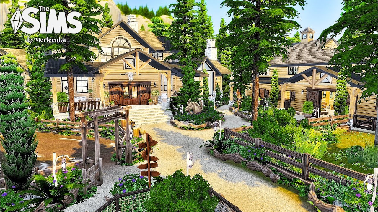 Конный лагерь Гибби | Быстрая постройка в The Sims 4 | Без пользовательского контента
