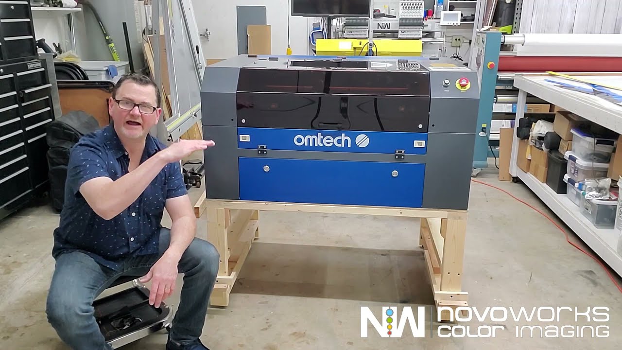 New Omtech Laser Cart workbench w/ foot activated drop casters