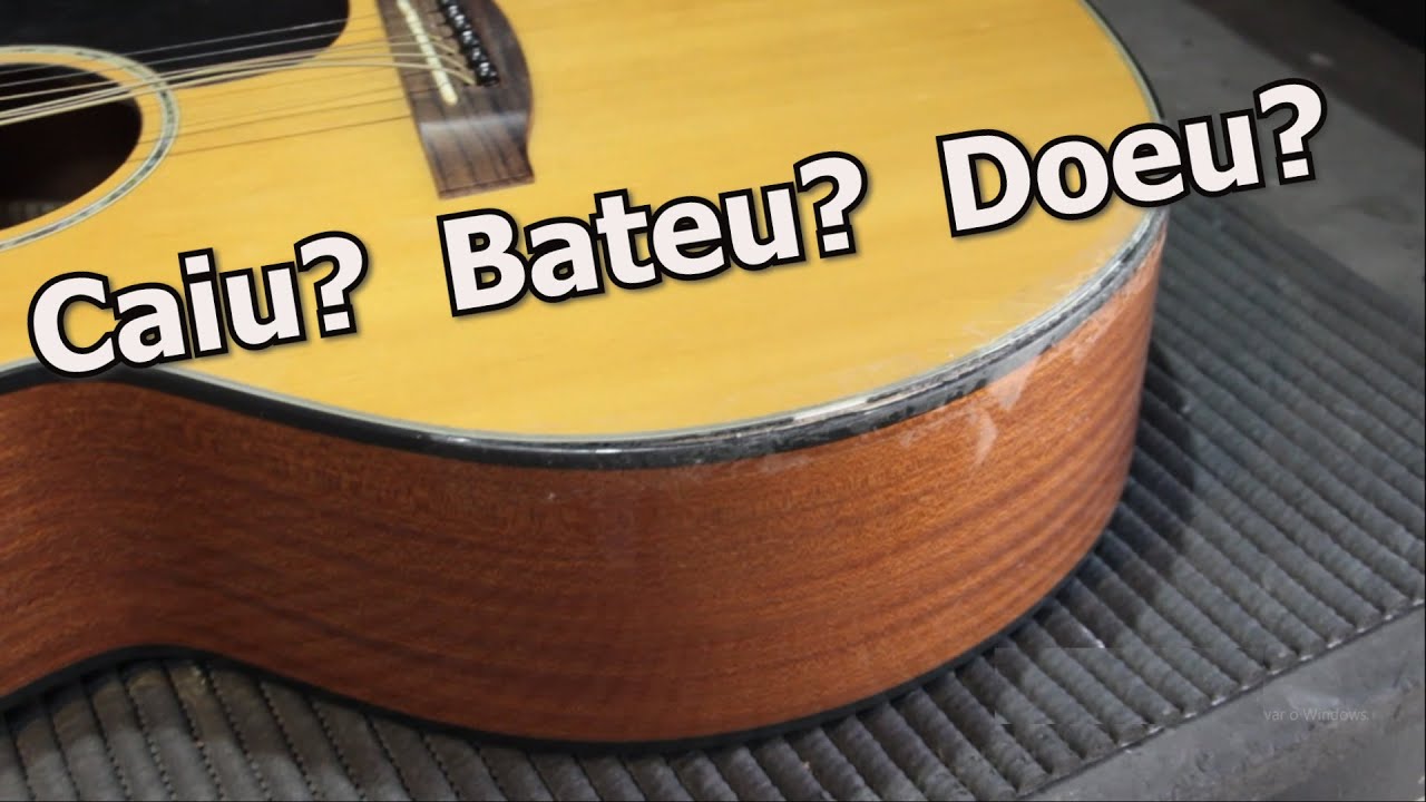 Violão caiu e quebrou a lateral:  Takamine EG440 - Brunelli Luthier