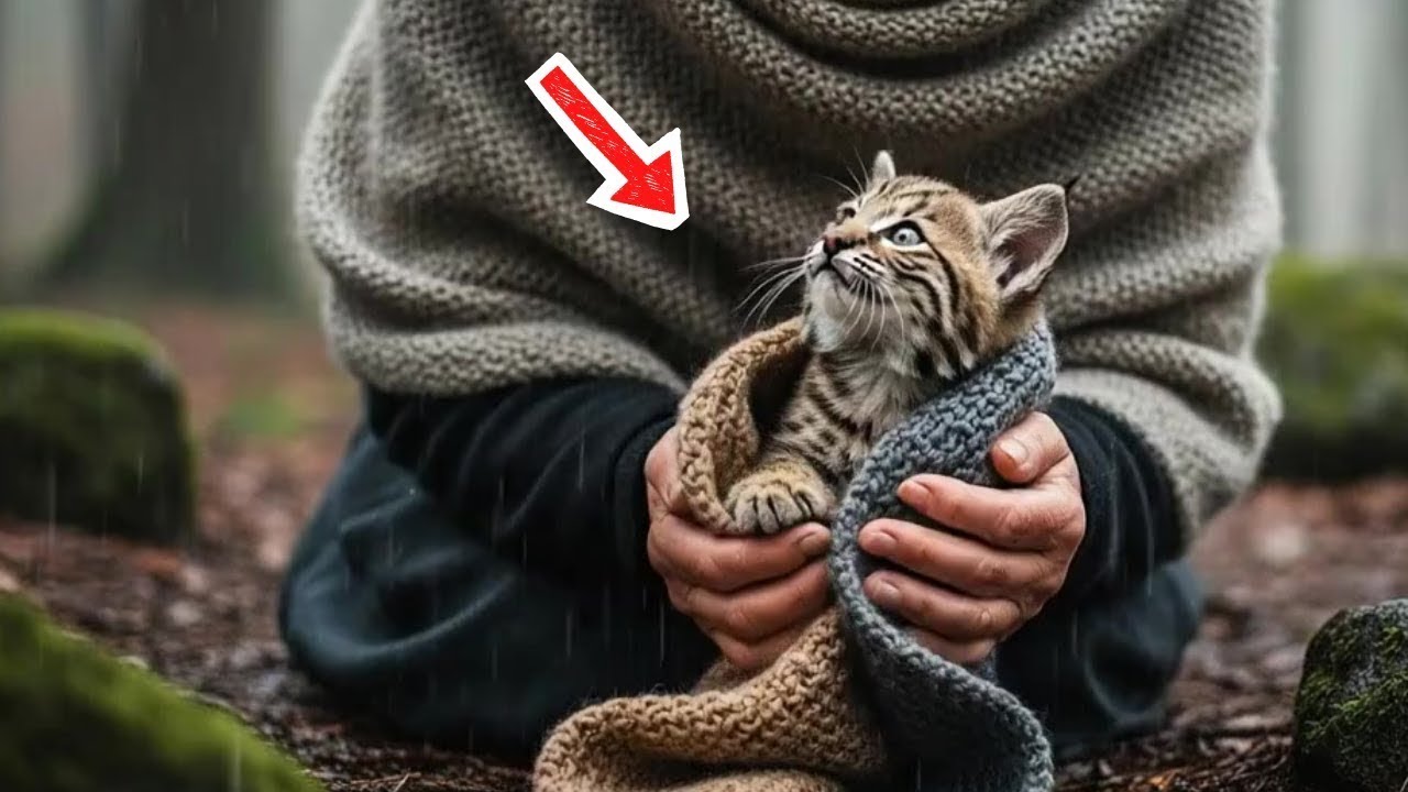 She found a helpless kitten in the woods but it was a BABY BOBCAT all along