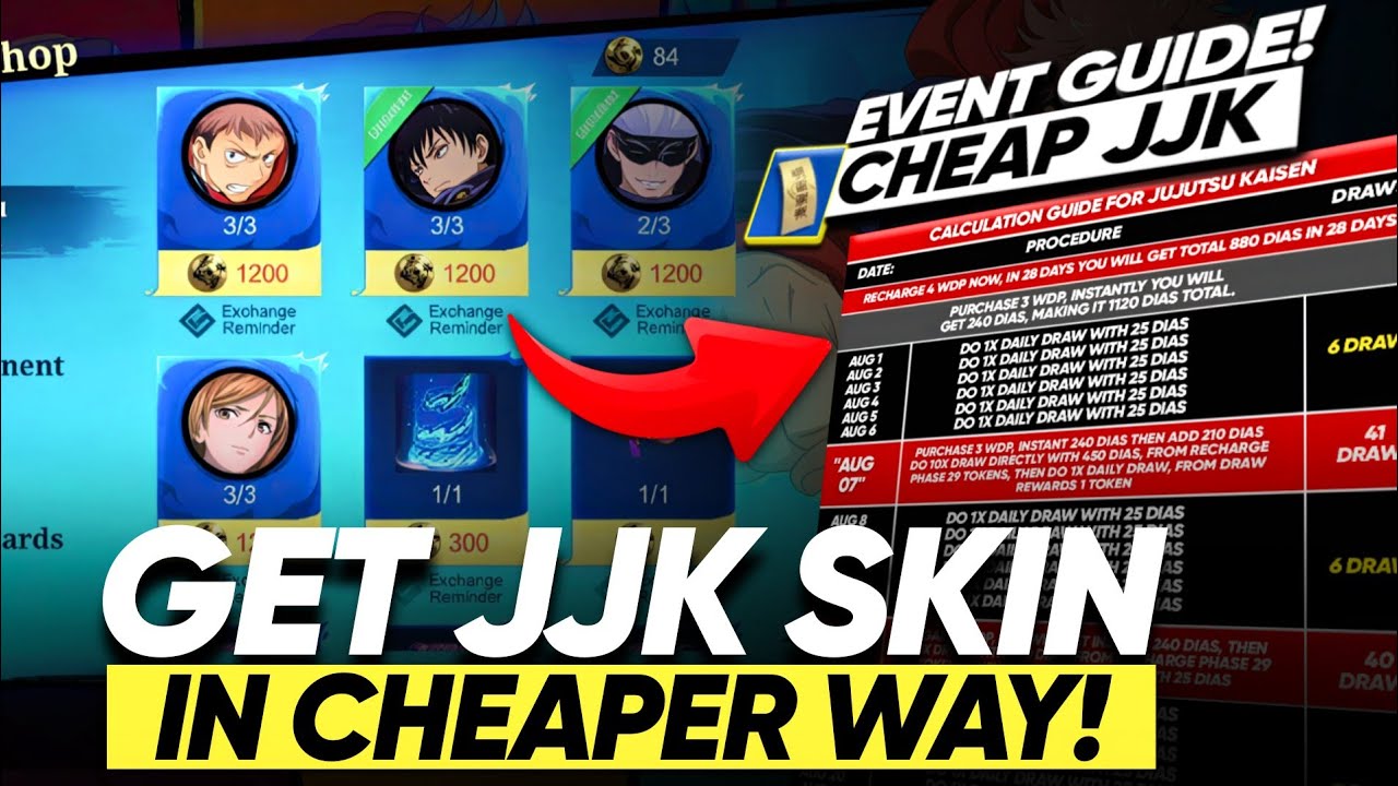 JUJUTSU KAISEN EVENT : HOW TO GET JJK SKIN IN CHEAPER WAY!