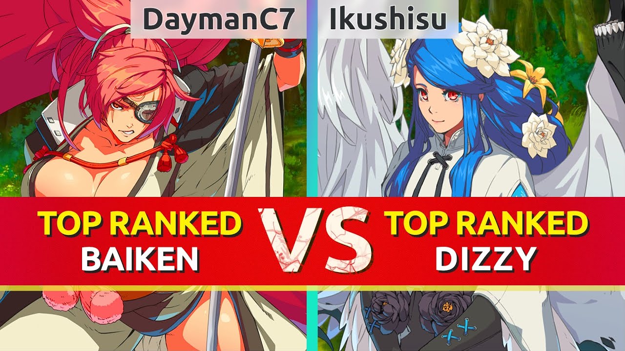 GGST ▰ DaymanC7 (TOP Ranked Baiken) vs Ikushisu (TOP Ranked Dizzy). High Level Gameplay