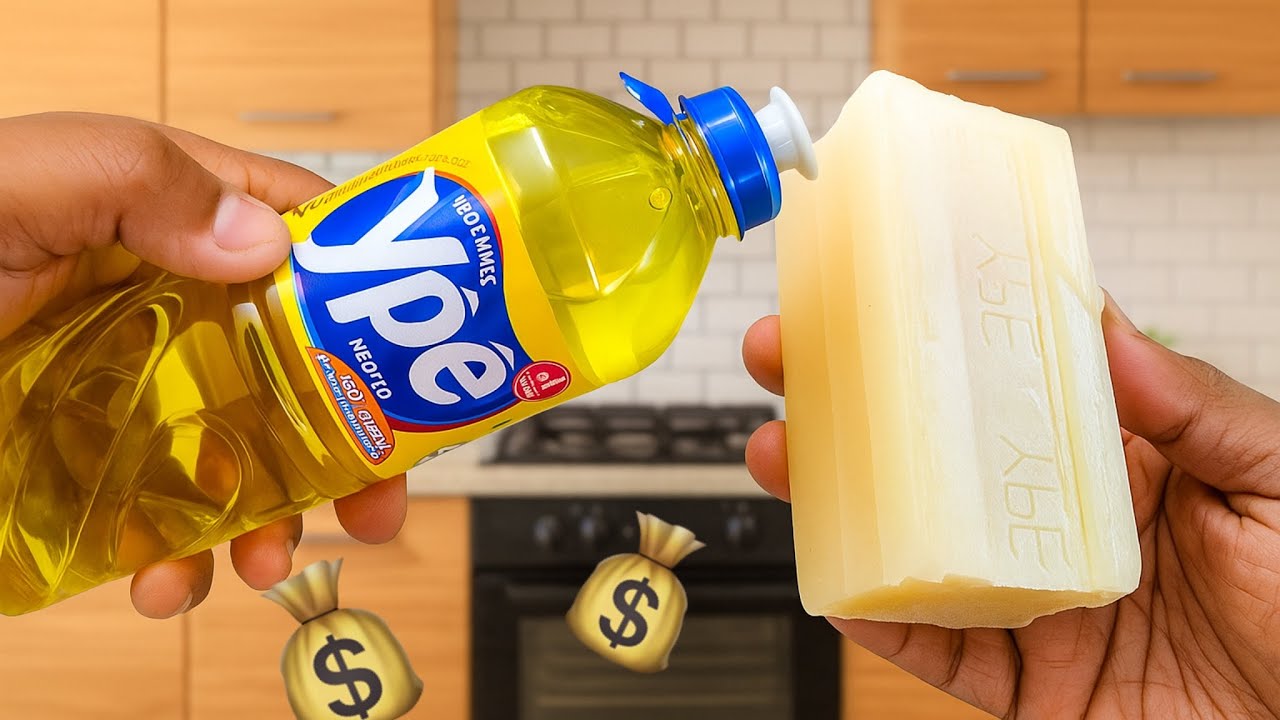 💰E só usar uma BARRA  DE SABÃO e DETERGENTE AÍ e você ficará surpreso com a economia 