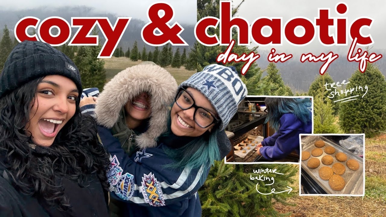 christmas tree shopping & baking🎄🍪 | cozy christmas vlog [bookmas day 5]
