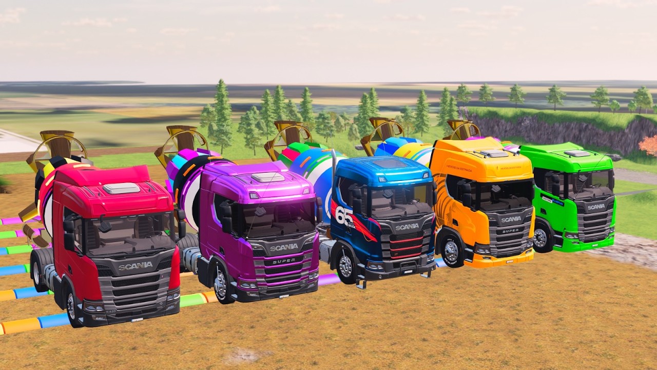 Flatbed McQueen | Transportation with Truck – Color Cars Challenge #26