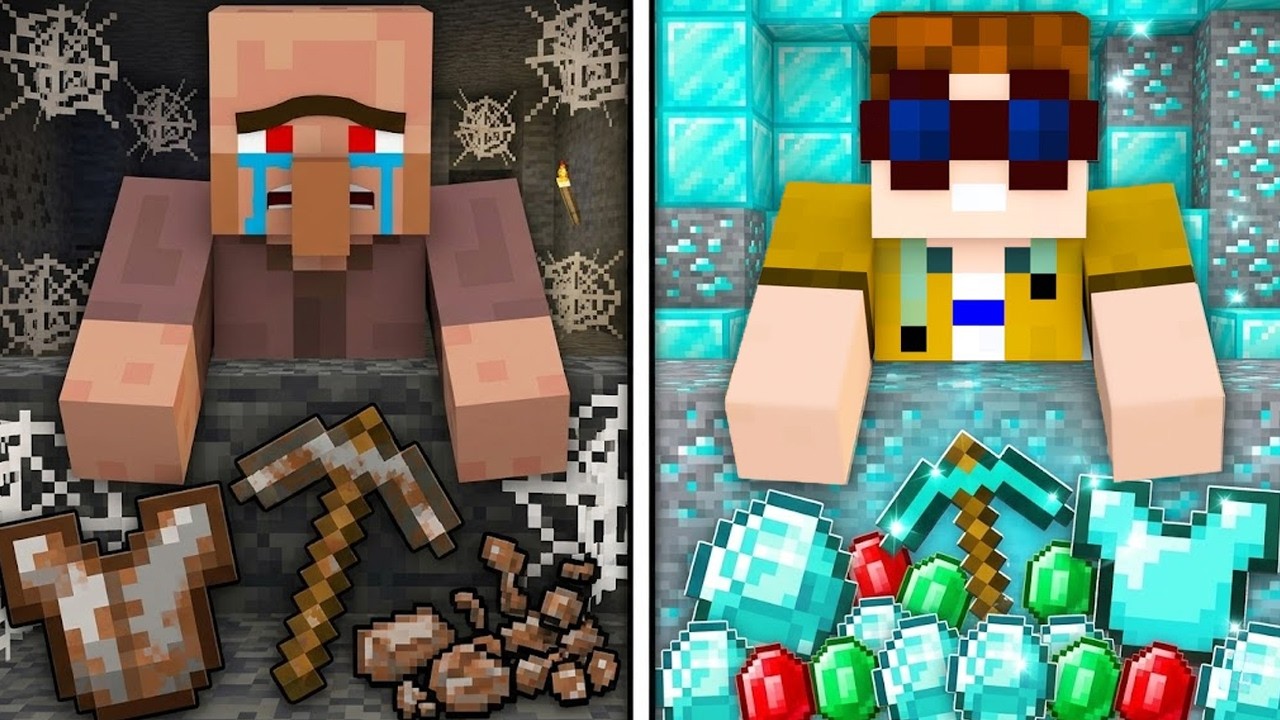 ARME MINE vs. REICHE MINE in Minecraft