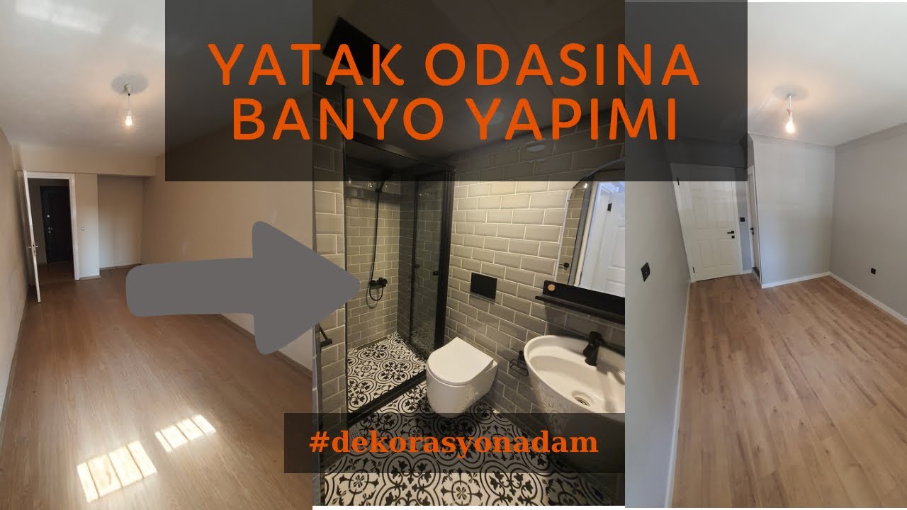 GİDERİ OLMAYAN YATAK ODASINA  EBEVEYN BANYOSU YAPMA VE ODA YENİLEME ( create a master bathroom )