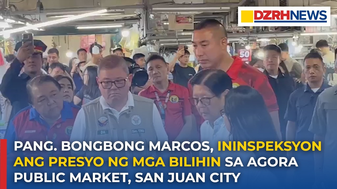 Pang. Bongbong Marcos, ininspeksyon ang presyo ng mga bilihin sa Agora Public Market, San Juan City