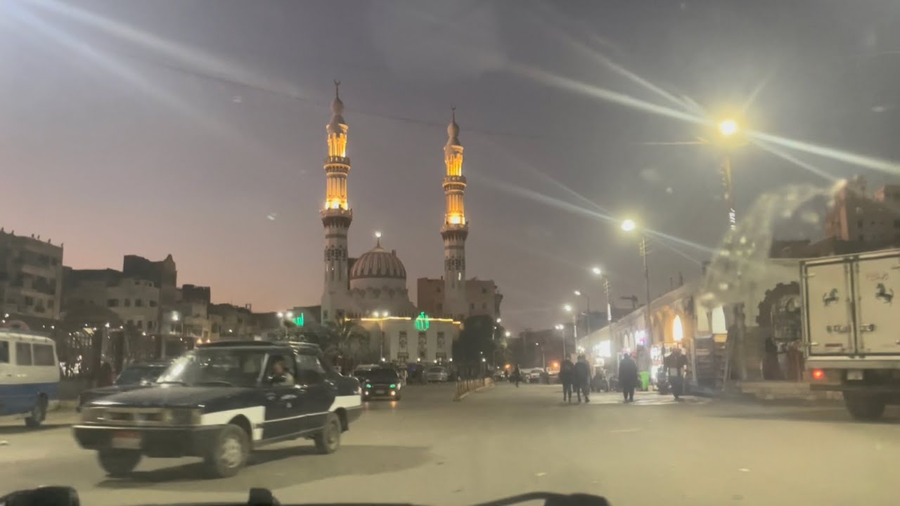 Driving through the streets of Sohag, Egypt