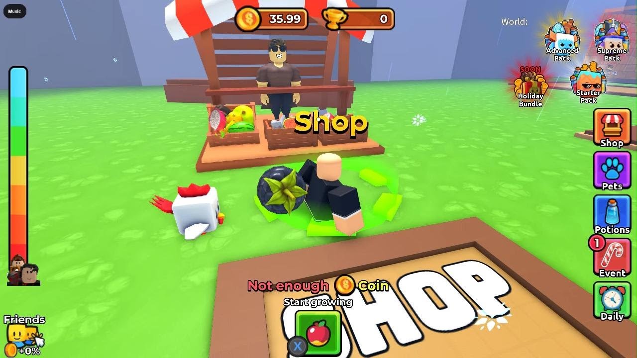 Playing tall and fall in Roblox
