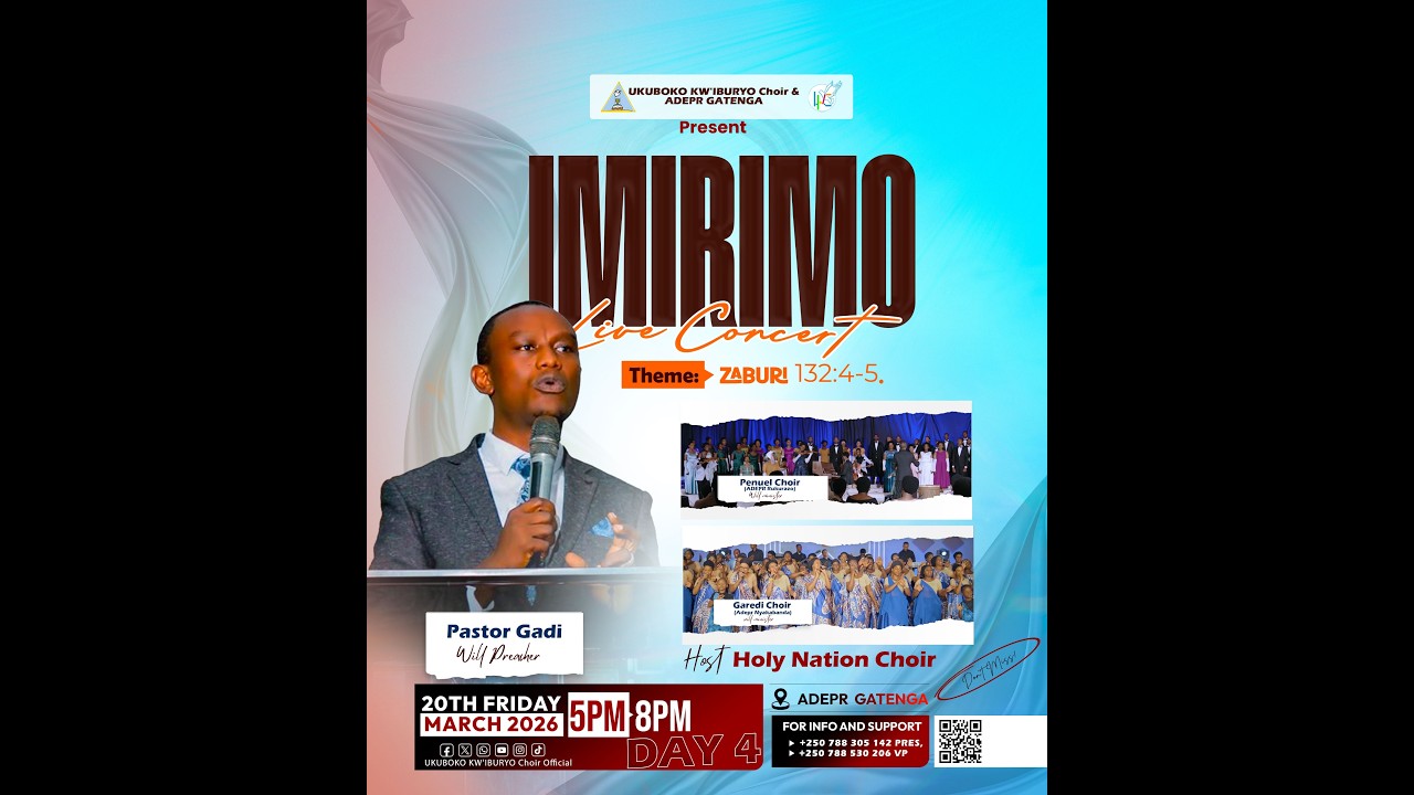 🔴IMIRIMO LIVE CONCERT DAY 5 Le20/3/2026@ADEPR-GATENGA