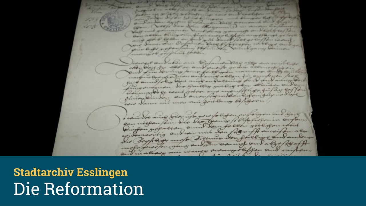 Stadtarchiv Esslingen: Reformation. Der Brief Martin Luthers an Esslingen 5. Oktober 1535