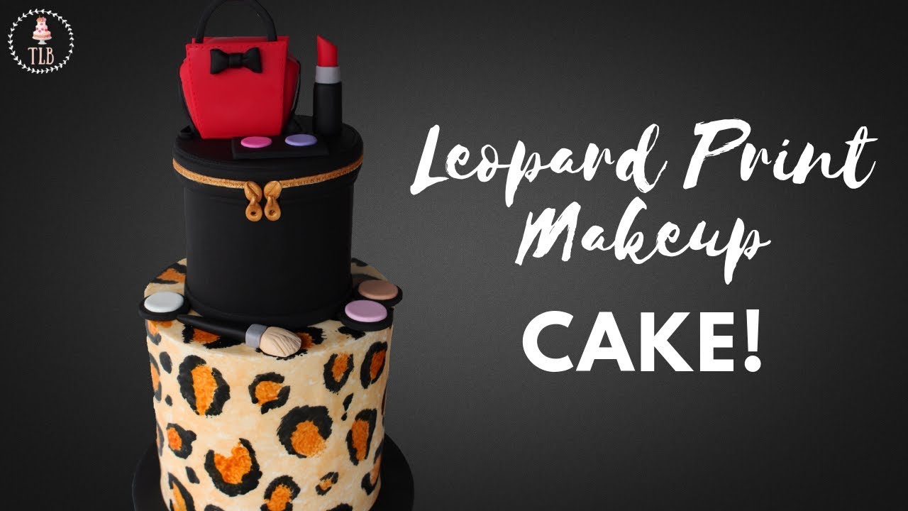 Painted Leopard Print Makeup Cake Tutorial!
