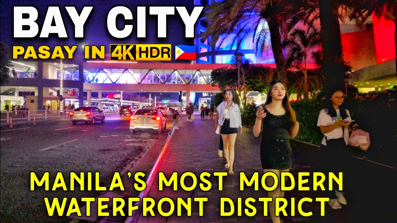[4K HDR] Explore Bay City Pasay 2025|Manila's Coastal Entertainment Hub|MOA Complex, Seaside, Hotels