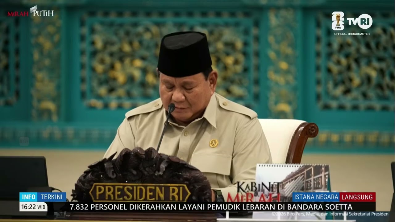 ARAHAN PRESIDEN PRABOWO PADA SIDANG KBINET PARIPURNA