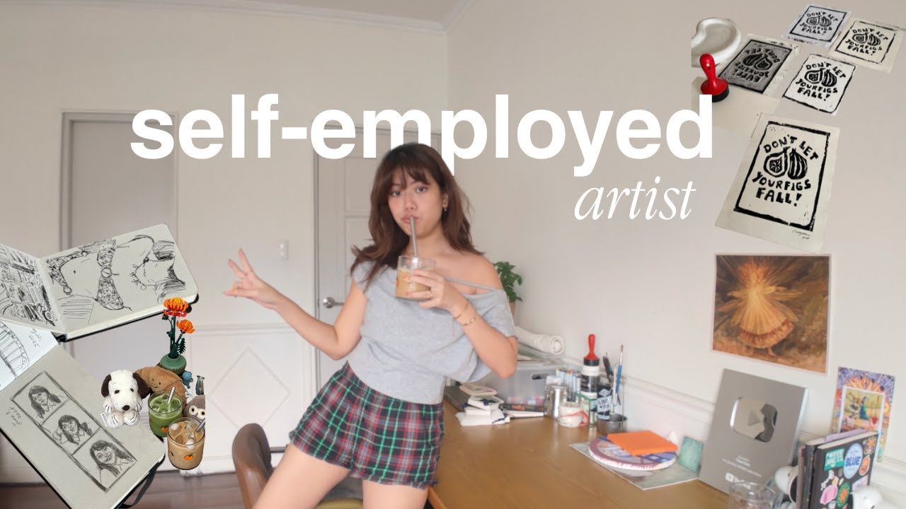 Life as a Self-Employed Artist 🌱🌼 home studio, stamp making, linjer jewelry + more!
