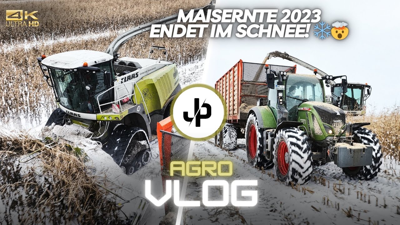 Maisernte 2023 endet im Schnee! ❄️🤯 Fendt & Claas im Einsatz! || JP Agrar
