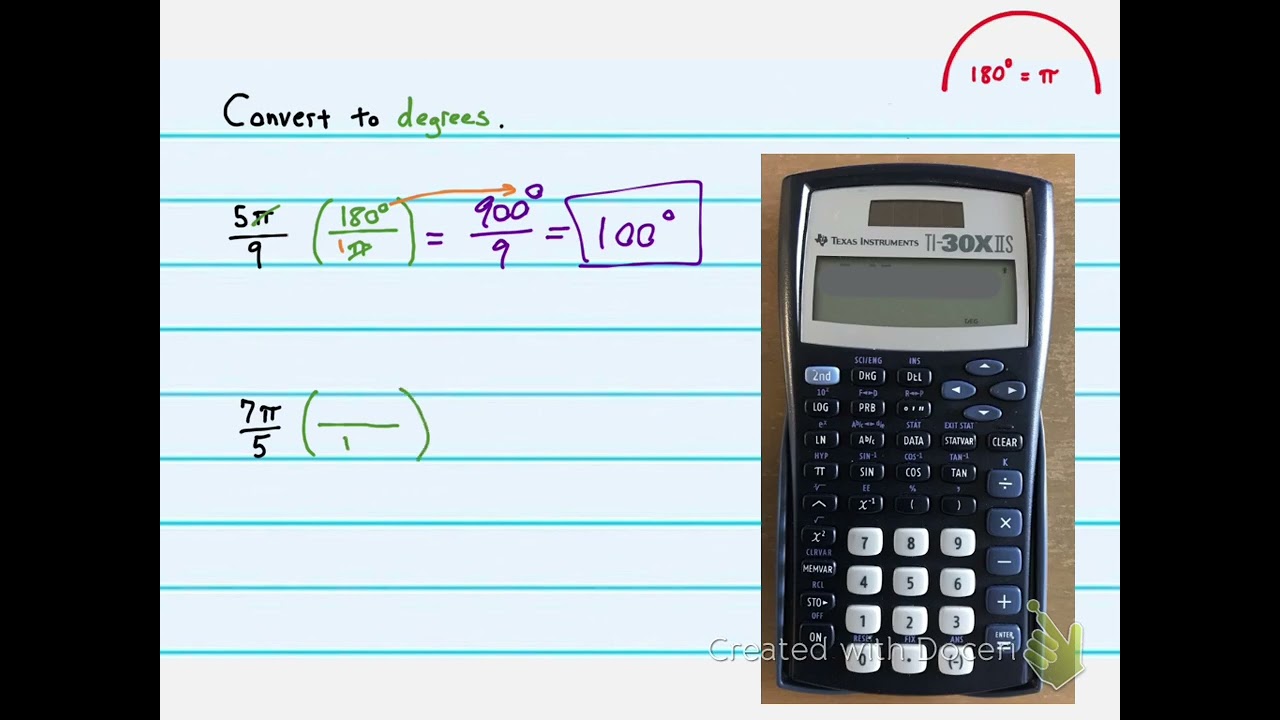 Convert from Radians to Degrees