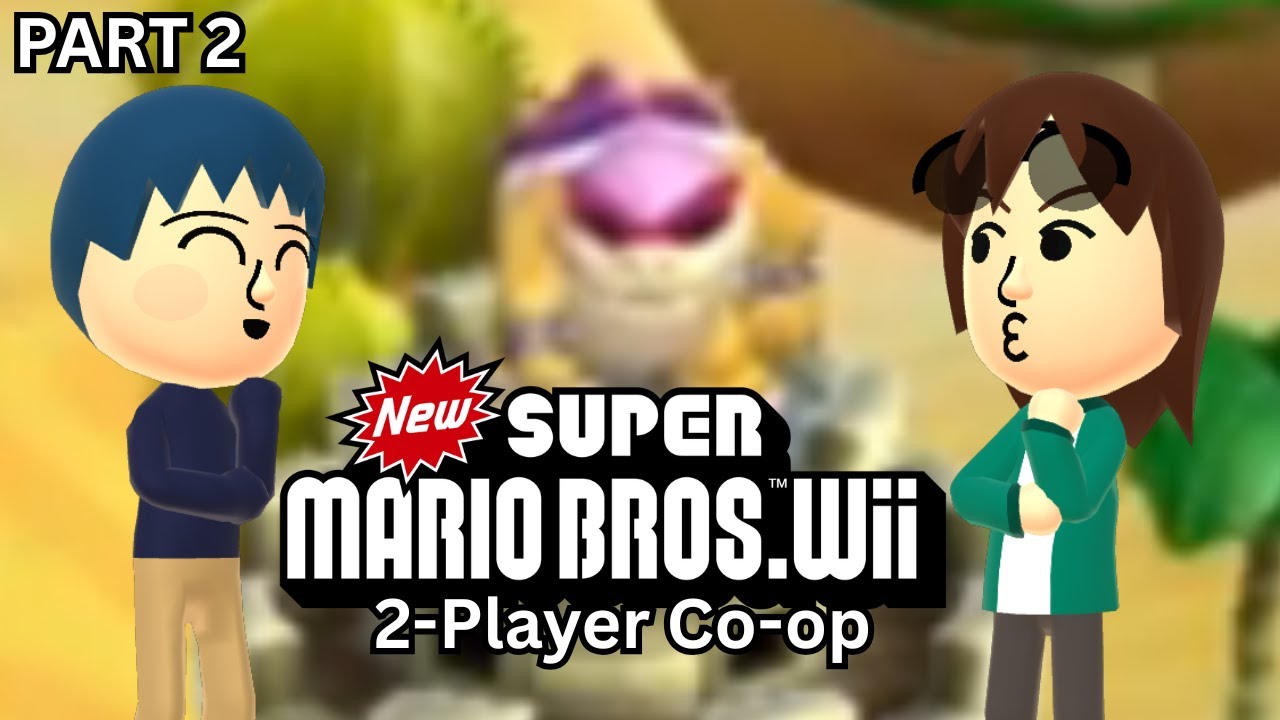 NSMBWii but almost nothing goes wrong (New Super Mario Bros. Wii 2-Player Co-op Part 2)