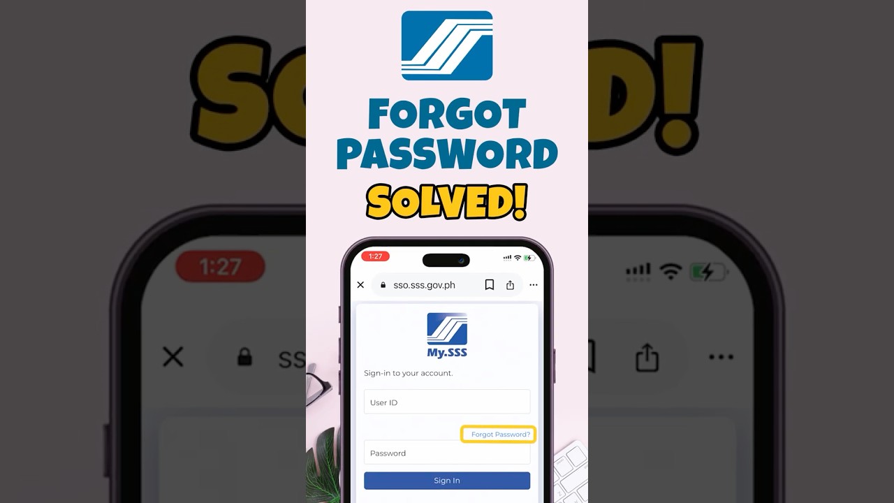 Forgot password in SSS website using cellphone. Paano e reset password ang SSS website. #sss