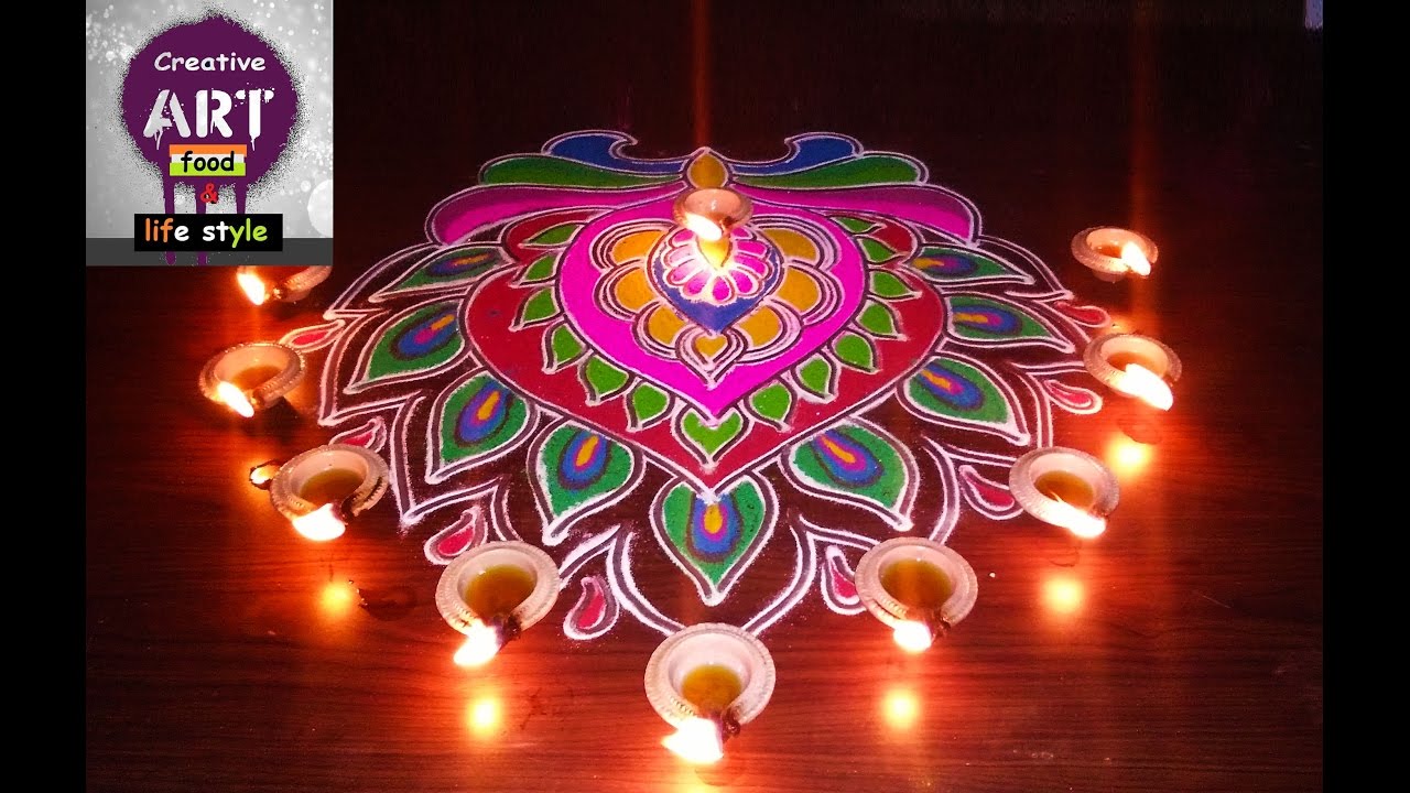 Rangoli for diwali | Easy diwali special | Art with Creativity
