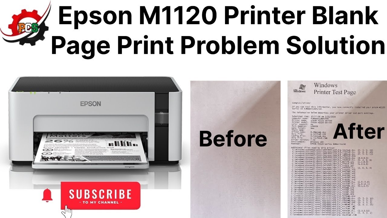 Epson M1120 Printer Printing Blank Pages Solution | Fix it Now