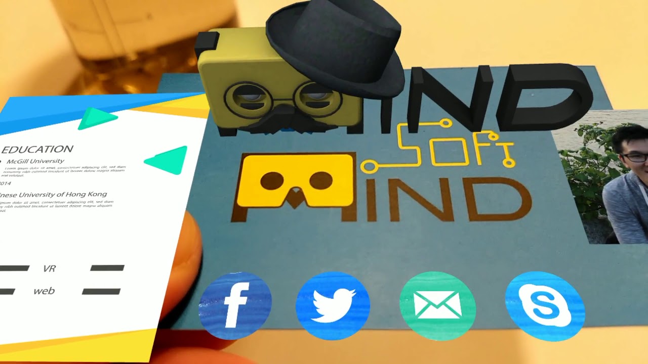 AR business card demo