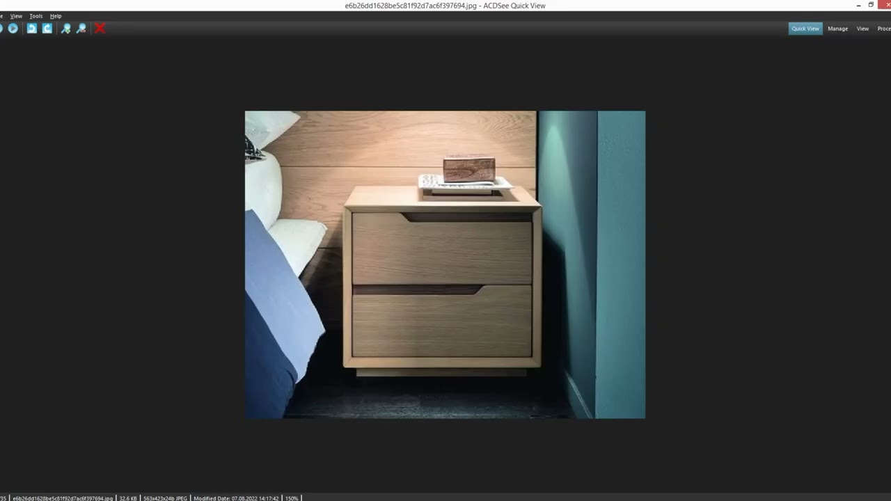 3d modeling and working drawing of a bedside table in AutoCAD