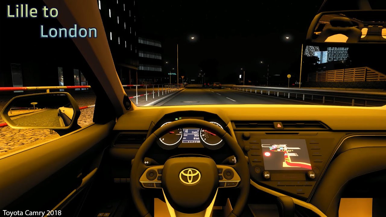 ETS 2 | Lille to London By Toyota Camry XV70 XSE 2018 | Night Drive POV
