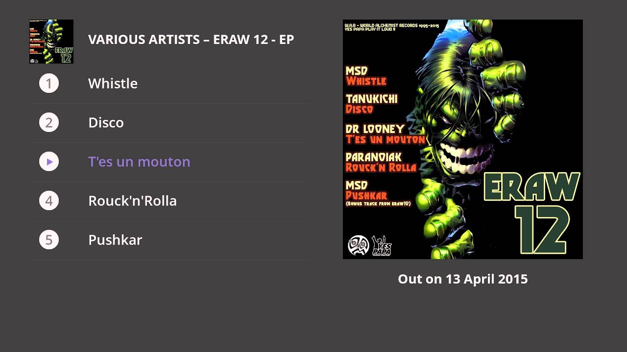 ERAW 12 - ALBUM PREVIEW Feat MSD, PARANOIAK, DR LOONEY, TANUKICHI