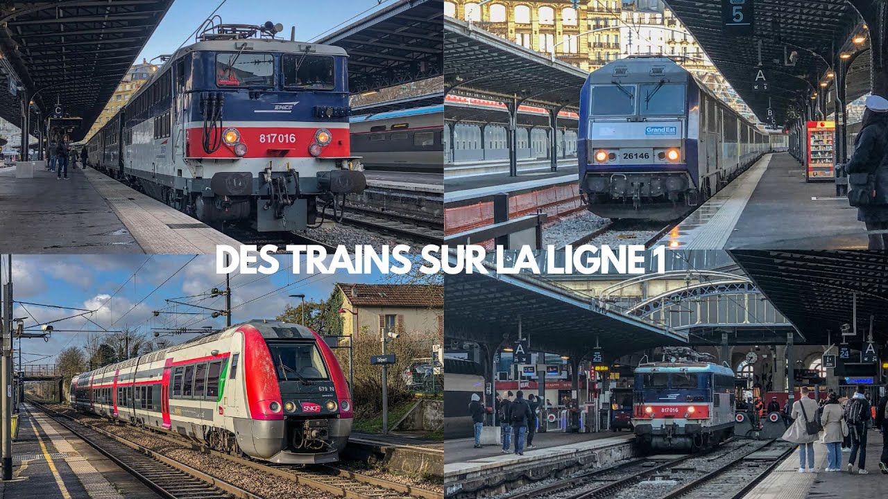 Compilation de trains sur la ligne Paris - Strasbourg
