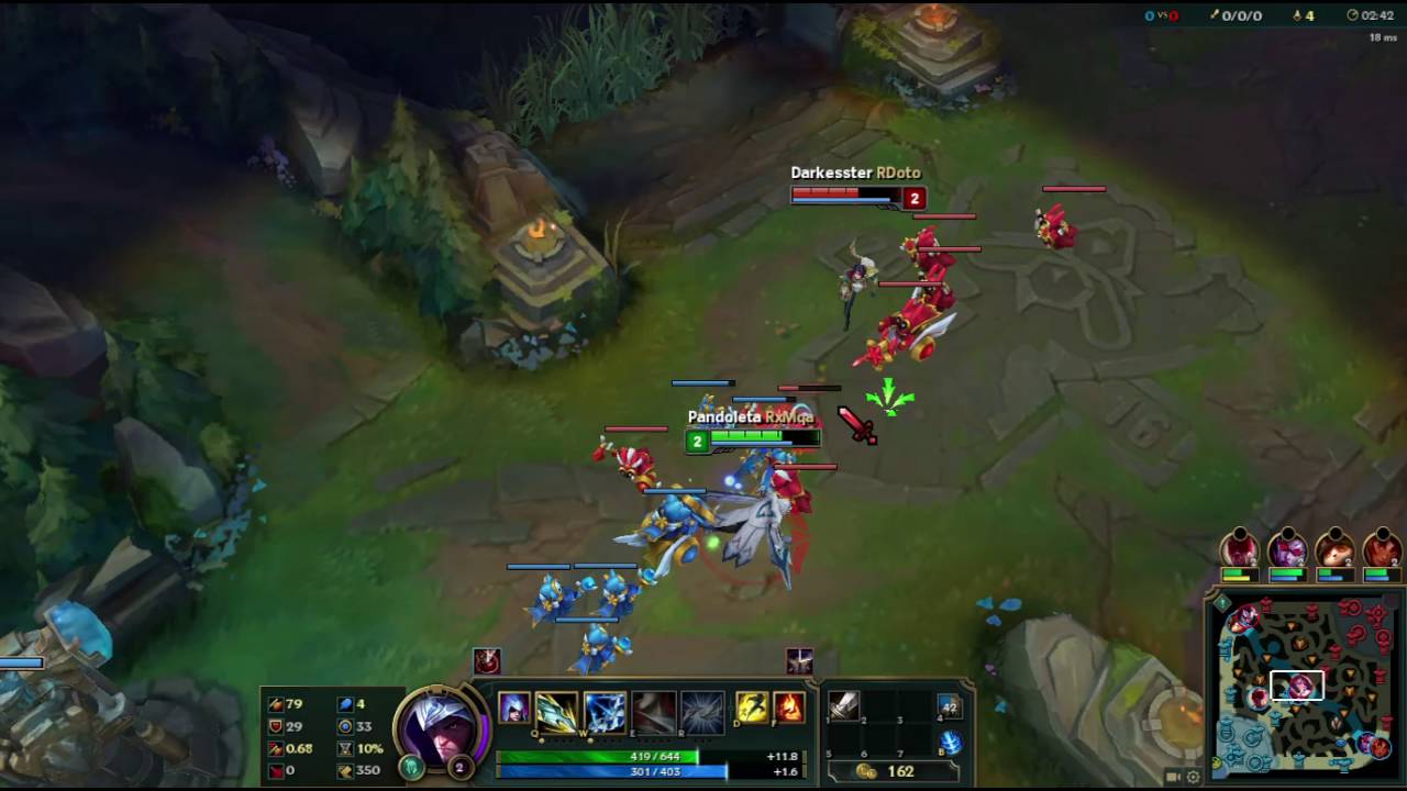 Pandoleta Talon vs Fiora lv 2