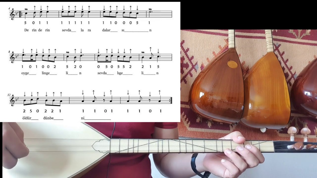 AKŞAM OLUR KARANLIĞA KALIRSIN #solfej kısasap bağlama başlangıç