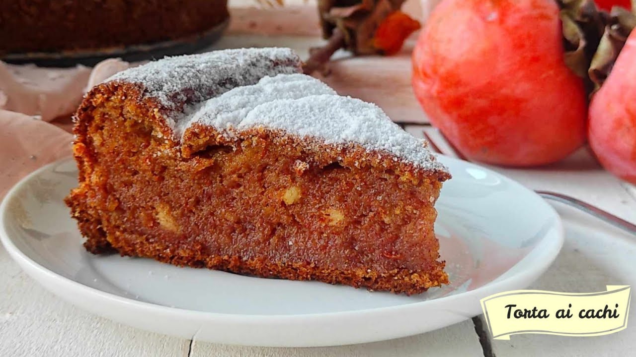 Torta ai cachi semplice e veloce  da realizzare con cachi maturi