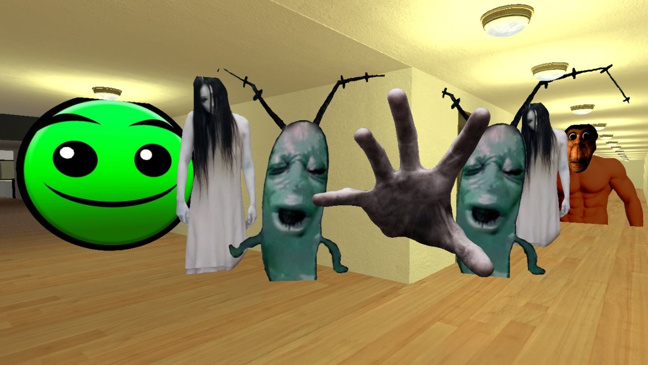 Fire In The Hole,Kayako Sheak,Plankton And Strong Obunga In The hotel #Crazy_Gaming #Nextbots