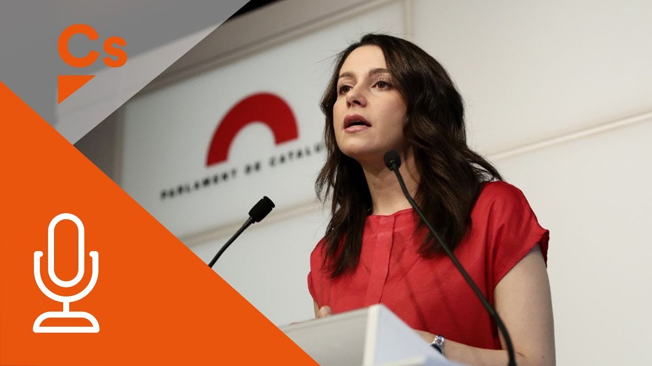 Inés Arrimadas. Rueda de Prensa en Parlament de Cataluña