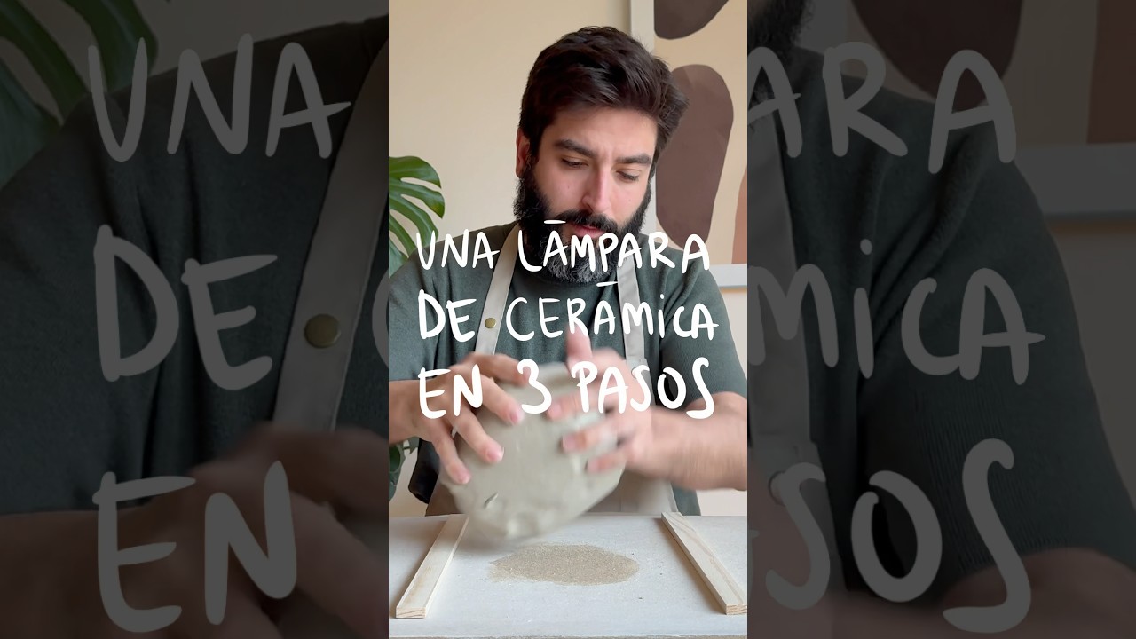 Una l&aacute;mpara de #ceramica en 3 pasos 😅 #potterydesign #ceramicart